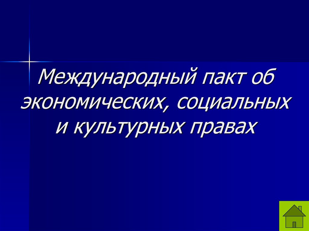 Пакт об экономических и культурных правах