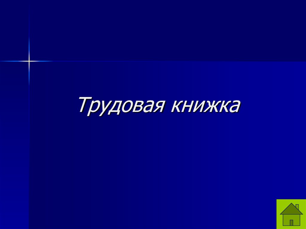 Трудовая книжка