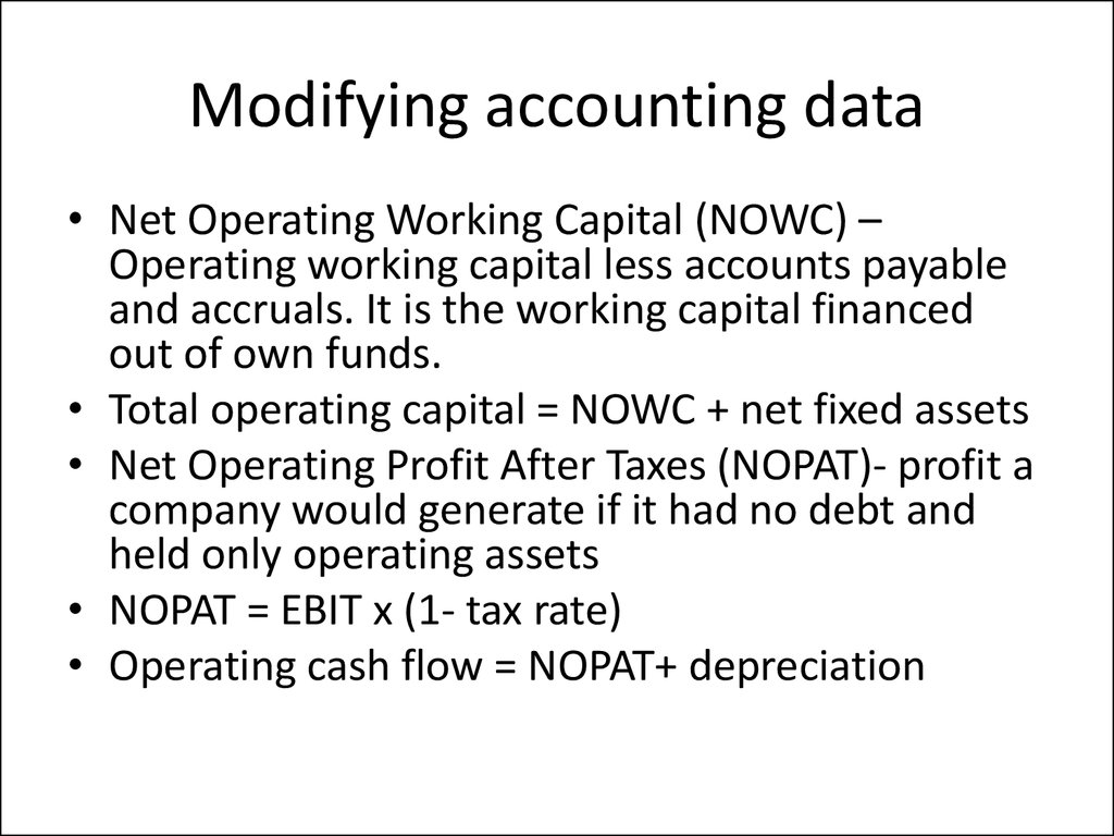 Modifying accounting data