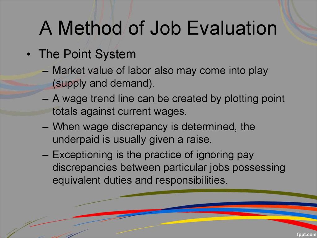 A Method of Job Evaluation