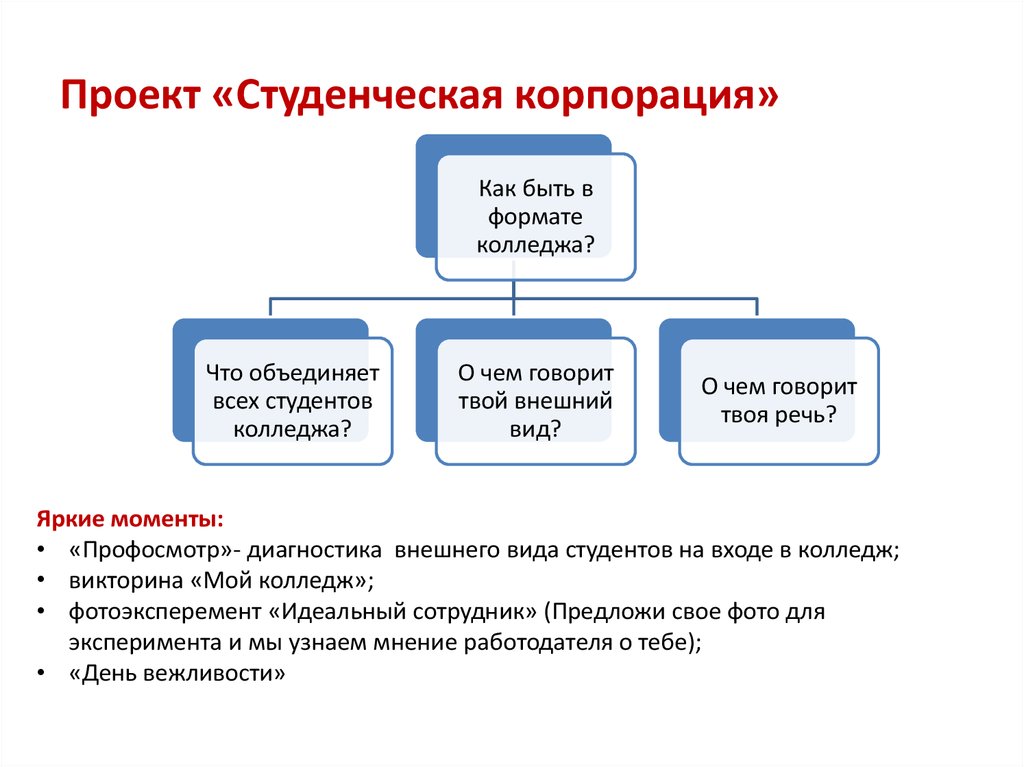 Проект студента образец