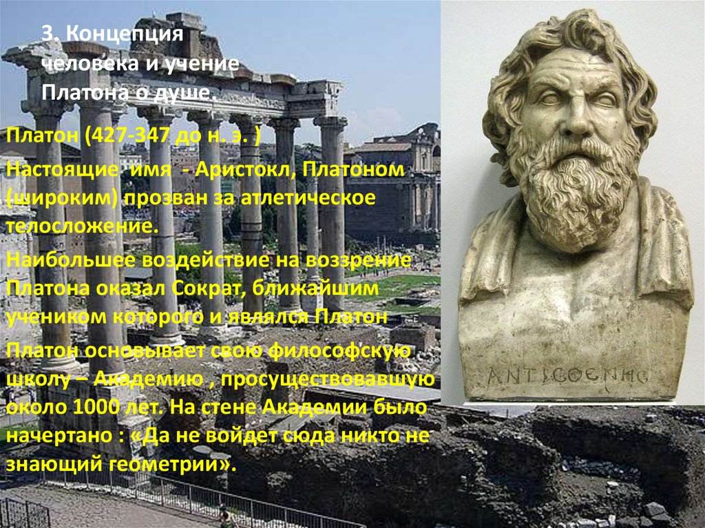 3. Концепция человека и учение Платона о душе.