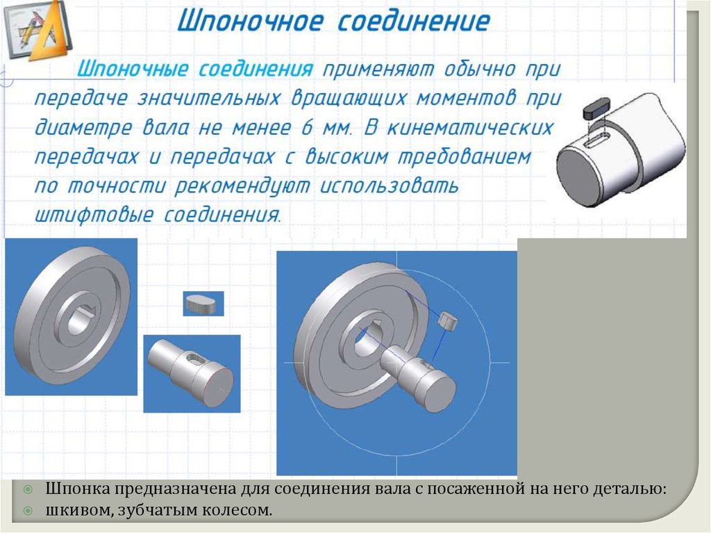 Соединение предназначено. Нерезьбовые соединения шпоночное соединение. Шпоночные соединения предназначены для. Шпонки предназначены для. Шпоночное соединение вала с зубчатым колесом.