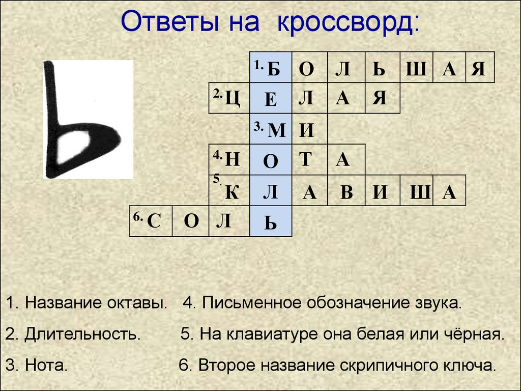 Нотный знак сканворд