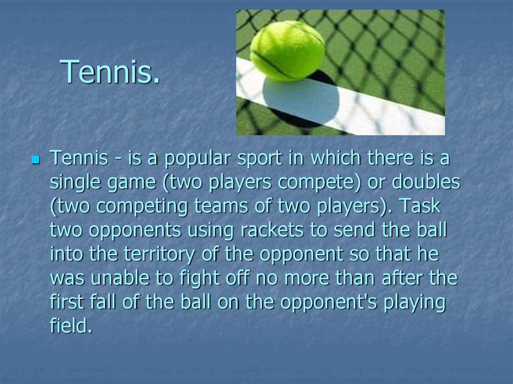 essay on tennis help