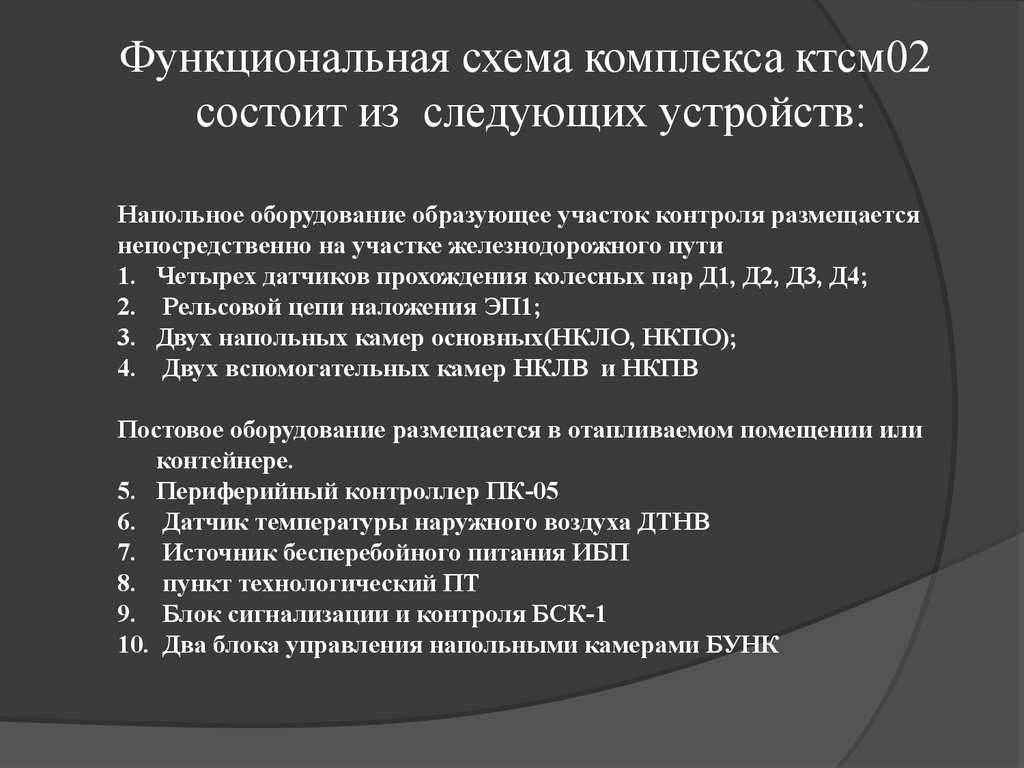 Организация технического обслуживания модулей МФДО и МФРЦ аппаратуры КТСМ-02 - online presentation