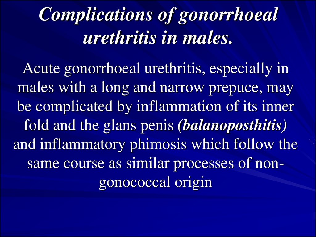 Gonorrhoea Nongonorrhoeal Urethritis Online Presentation