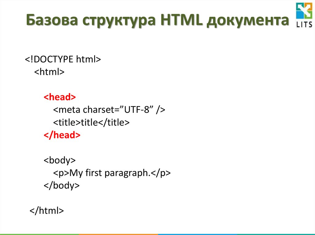 Теги структуры html