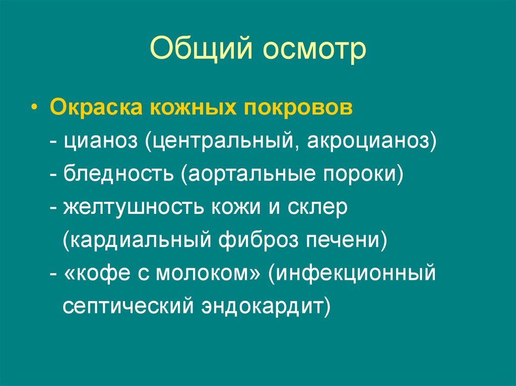 Общий осмотр презентация