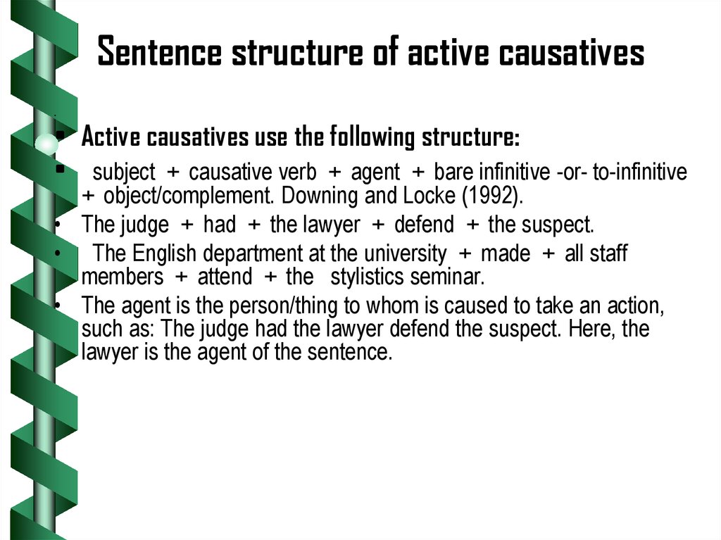 Sentence structure of active causatives