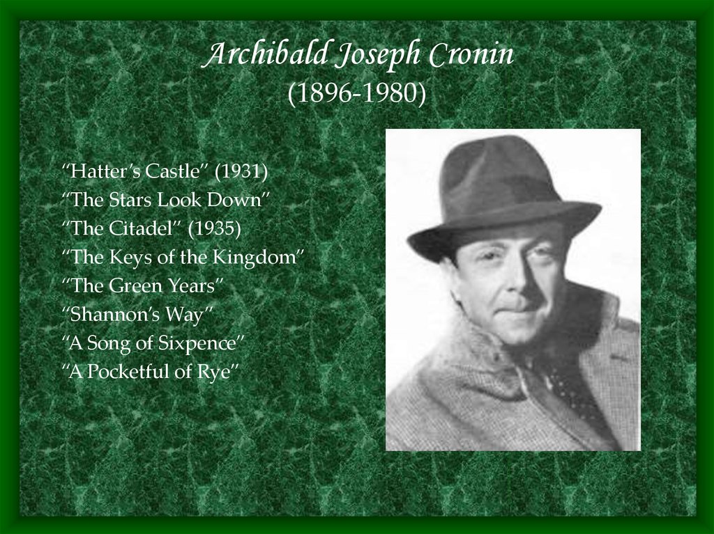 Archibald Joseph Cronin (1896-1980)