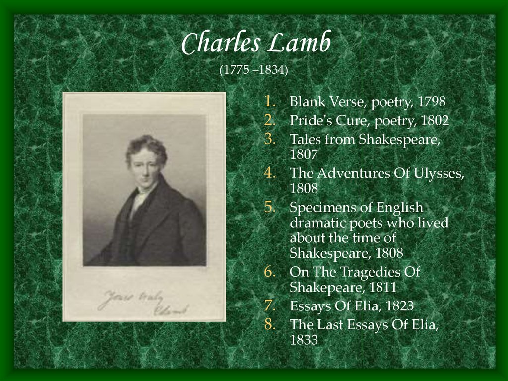 Charles Lamb (1775 –1834)