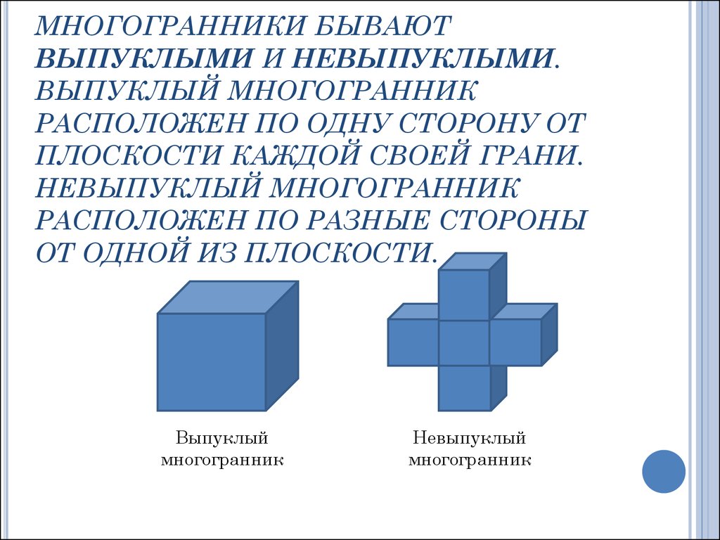 Выпуклый многогранник. Выпуклые и невыпуклые многогранники. Невыпуклые многогранники примеры. Куб выпуклый многогранник. Многогранники выпуклые и невыпуклые правильные.