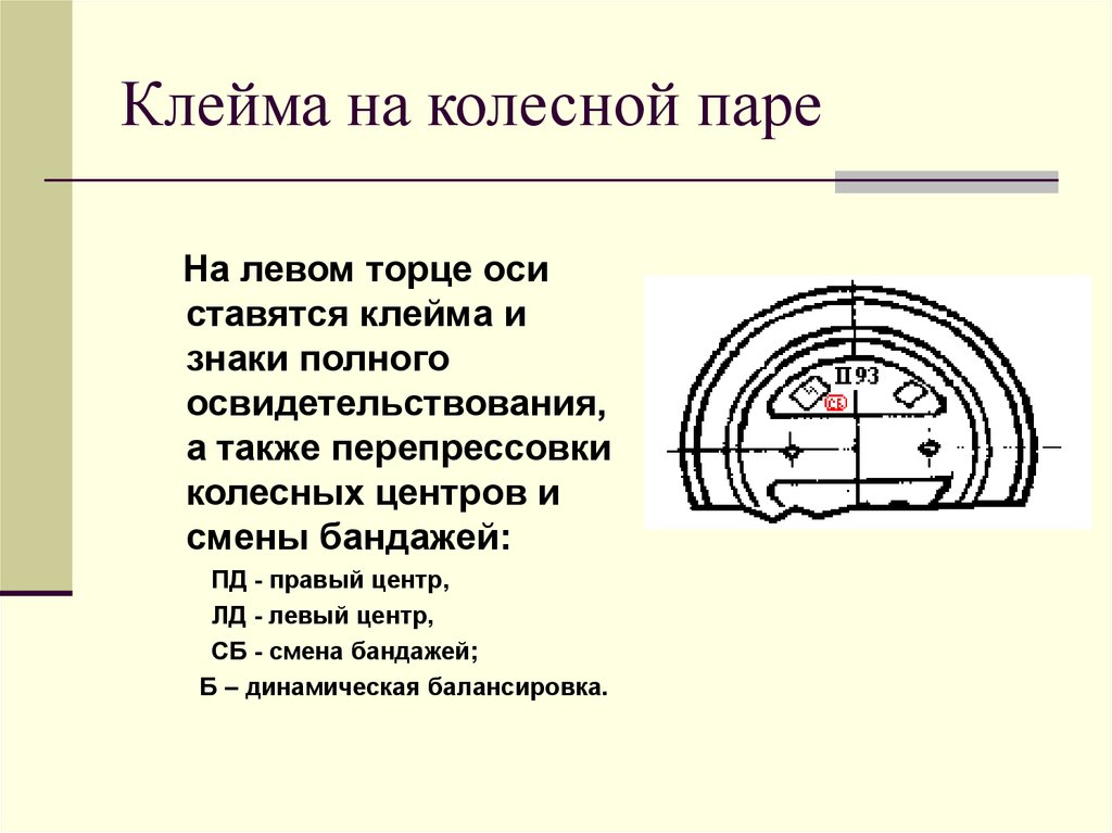 При смене элементов колесной пары проводят. Знаки и клейма на торце оси колесной пары. Клеймение оси колесной пары. Клейма на торце оси колесной пары. Клейма наносимые на оси колёсных пар.