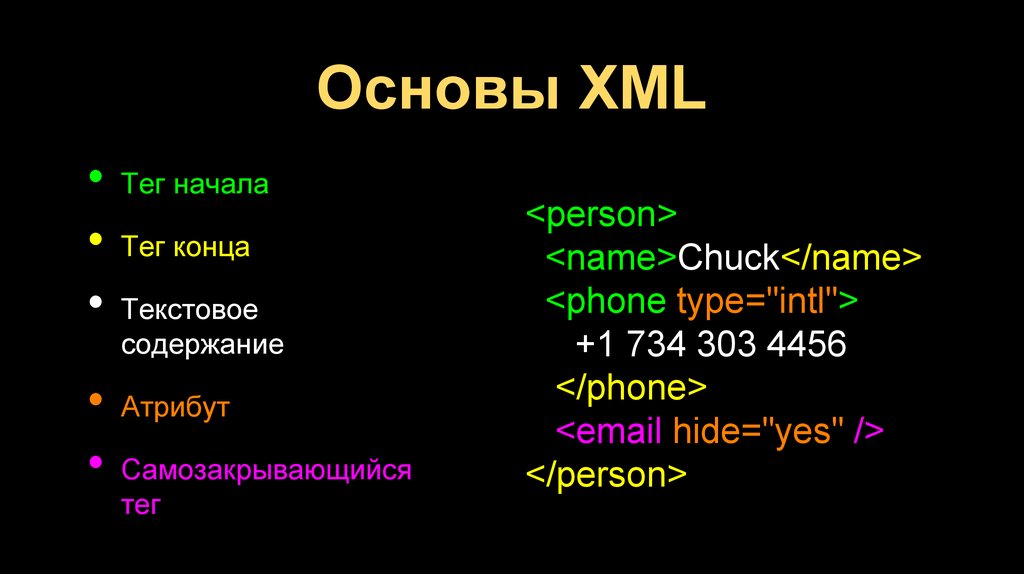 Основы XML