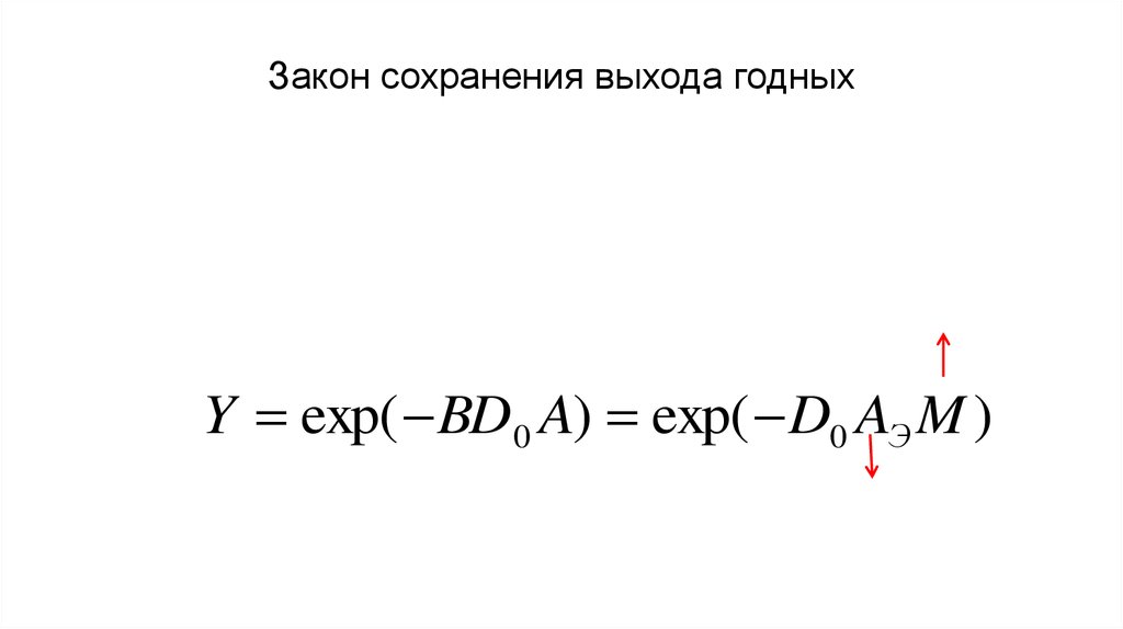 Закон сохранения выхода годных