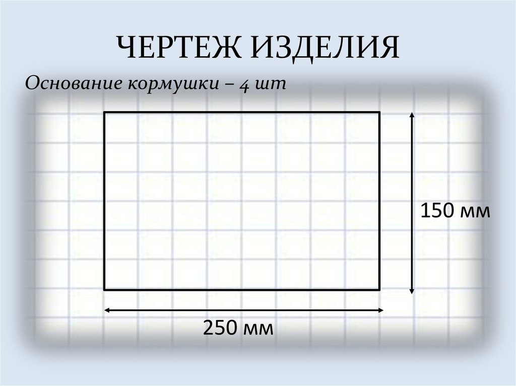 Чертеж разделочной доски 5 класс с размерами