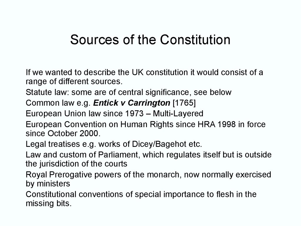 The british constitution презентация