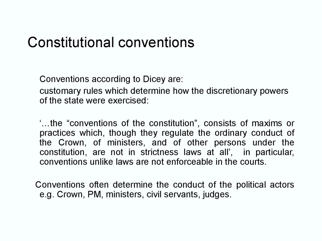 Конституционная конвенция. The British Constitution.