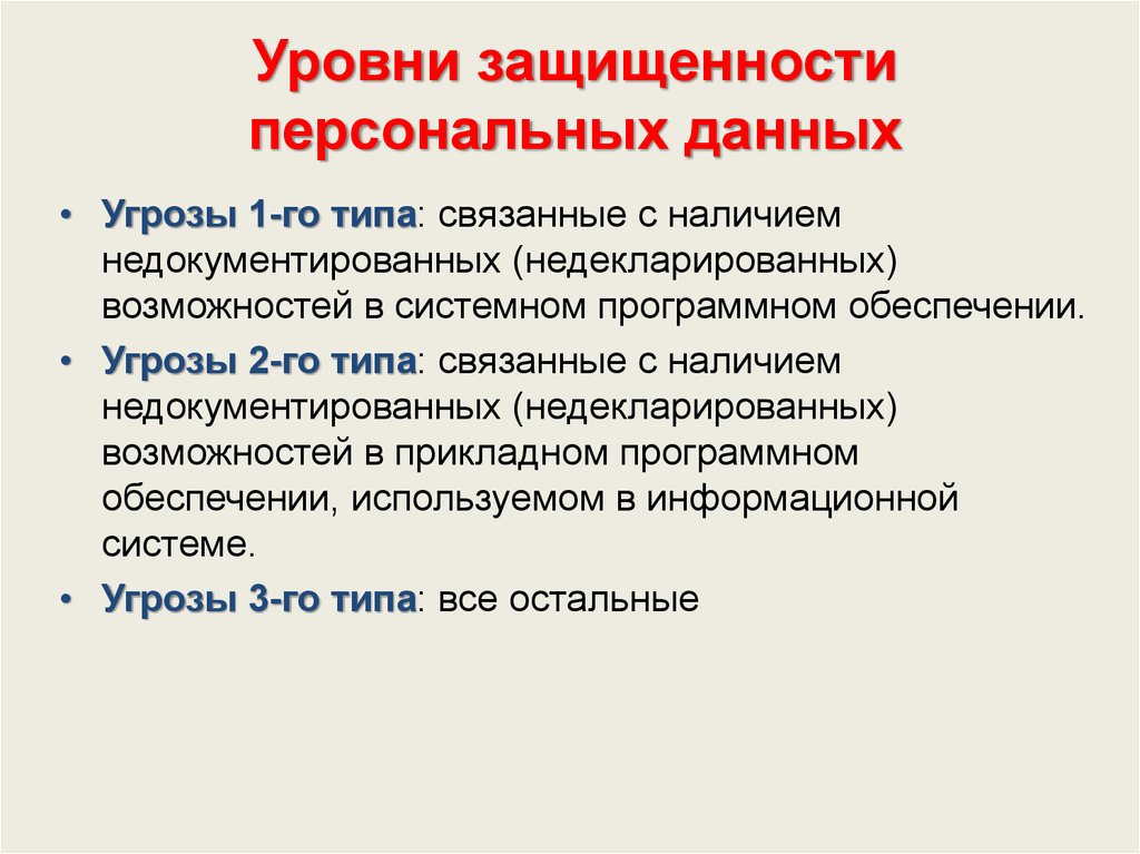 Нормативные правовые акты в сфере персональных данных. Уровни защищенности данных. Уровни защиты персональных данных. Уровень защищенности персональных данных. Угроза 2 типа уровень защищенности.