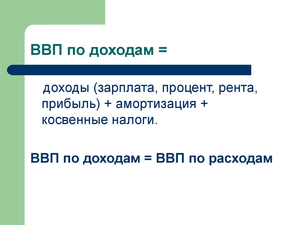 На основе ввп вычисляется следующий показатель