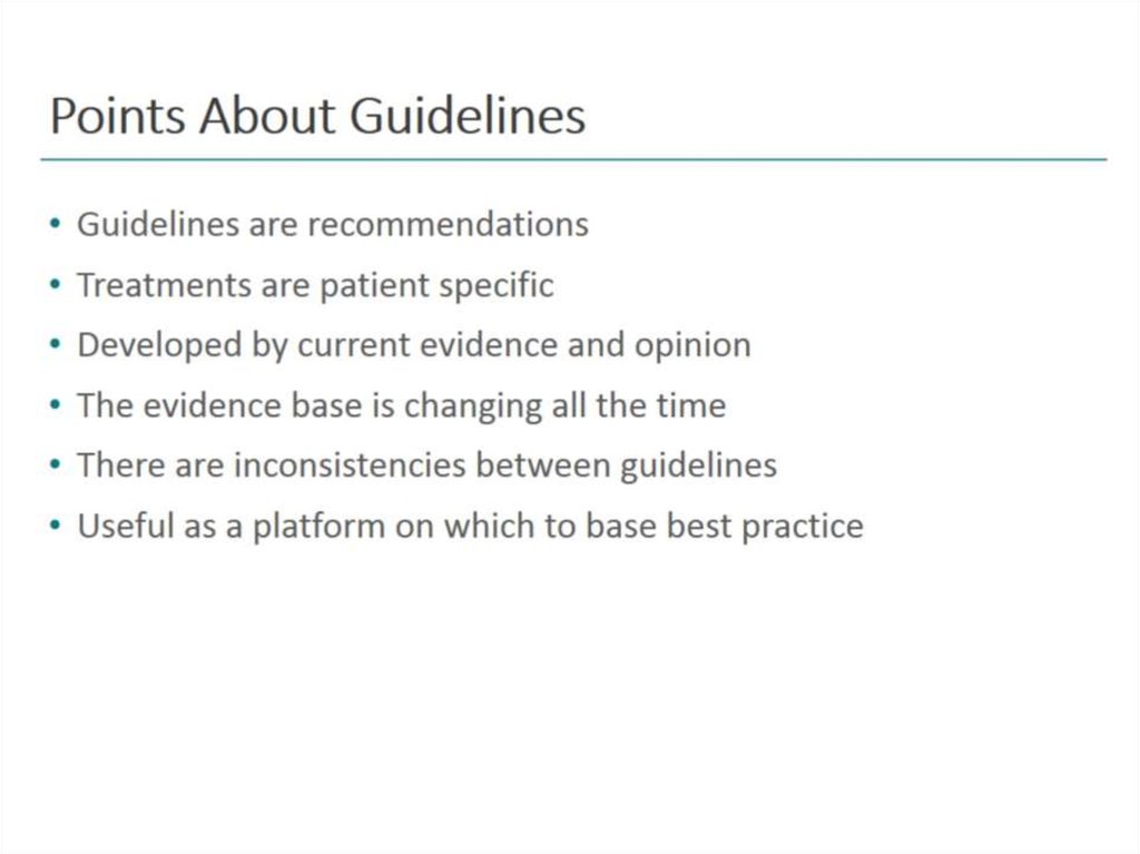 Points About Guidelines