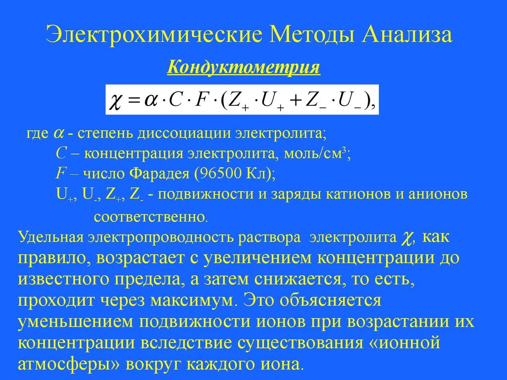 Электрохимические методы анализа презентация