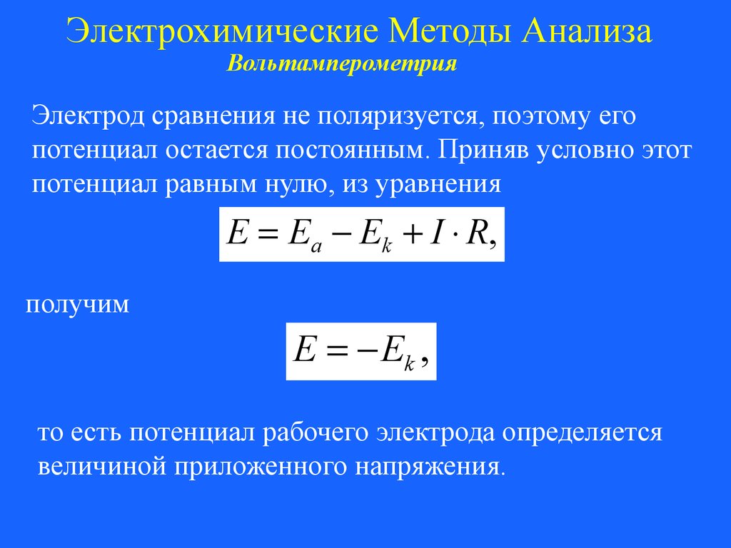 Электрохимические методы анализа презентация