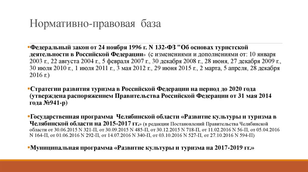 Нормативно-правовая база