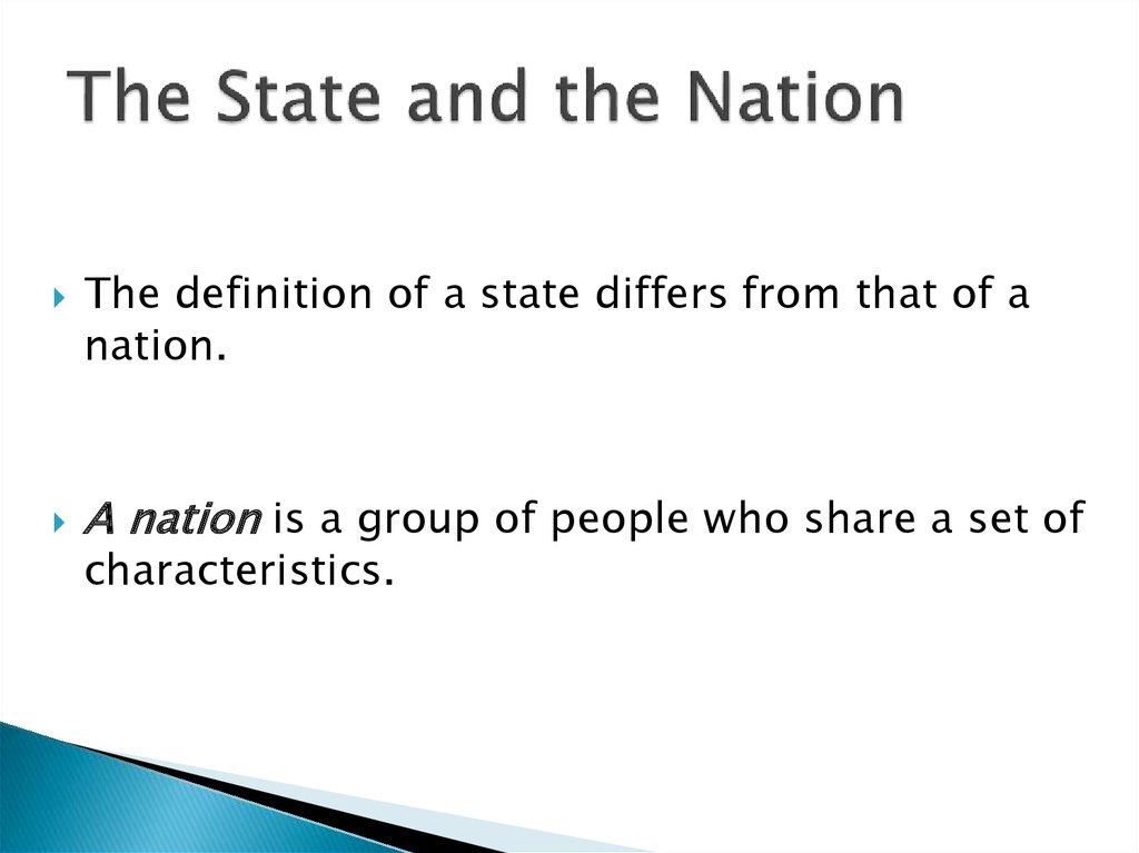 The State and the Nation
