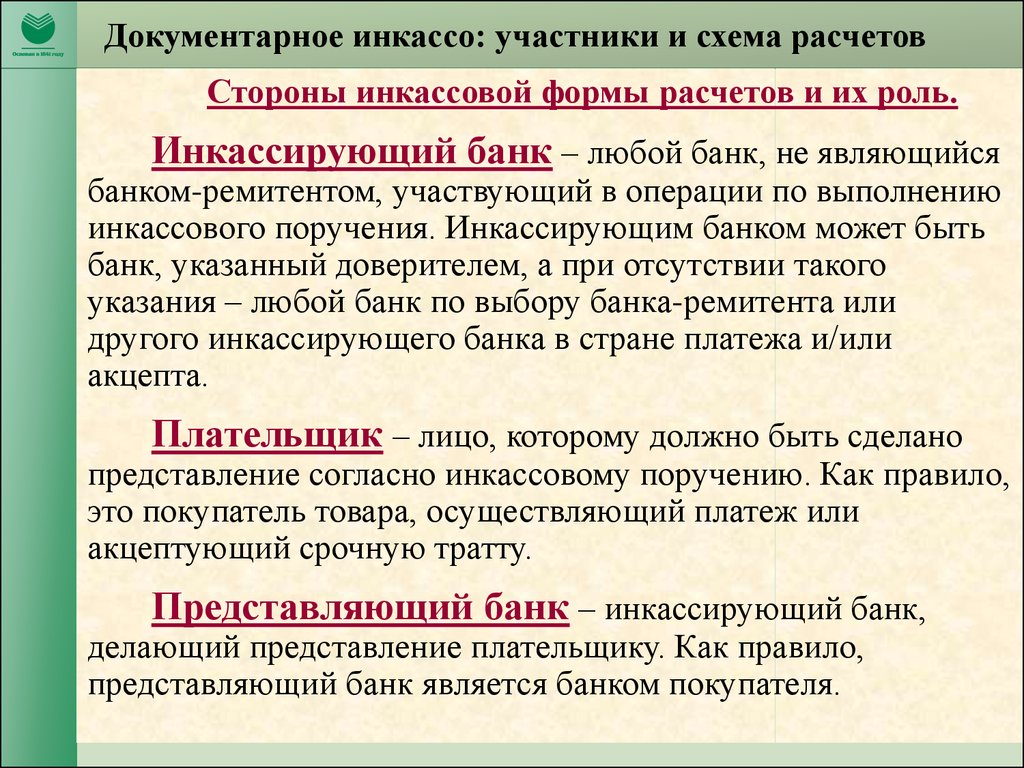 Схема документарного инкассо