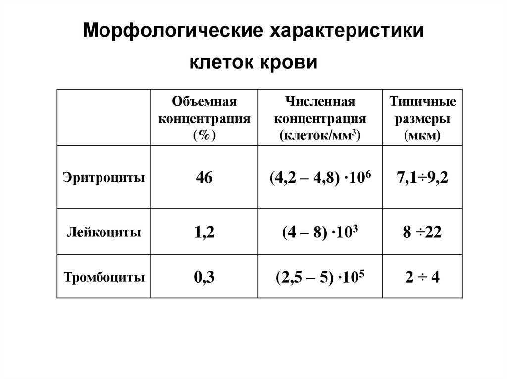 Характер клеток. Размерность клеток крови. Морфологические особенности клеток крови. Размеры клеток крови таблица. Сравнительная характеристика клеток крови.