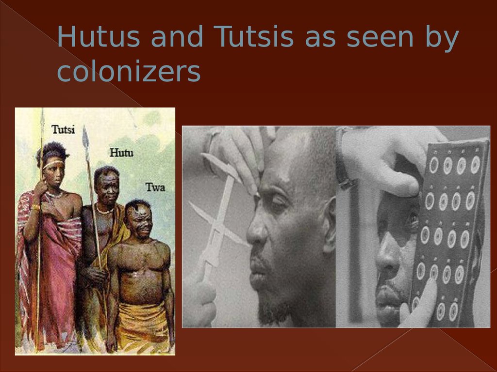 Hutus and Tutsis as seen by colonizers