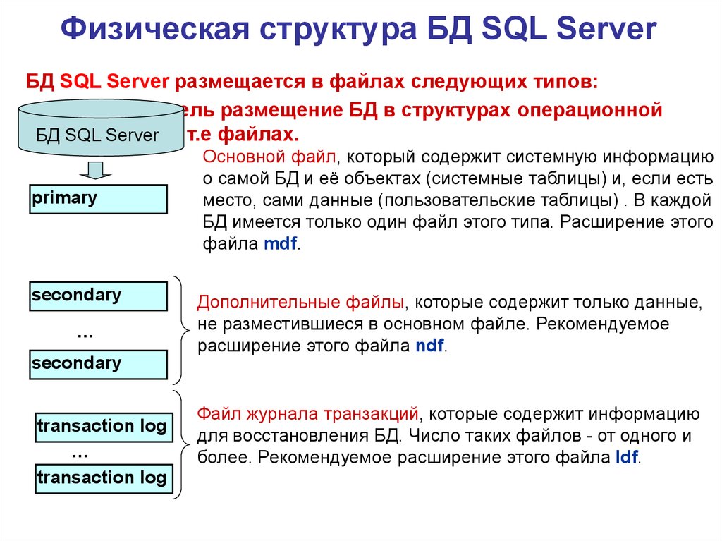 Физическая организация базы. Логическая структура баз данных MYSQL. Физическая и логическая структура данных. Структура баз данных SQL. Структура файлов журнала БД SQL.