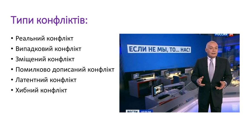 Типи конфліктів: