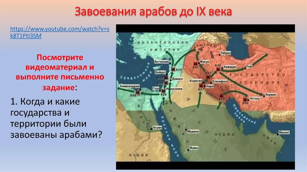 Арабские завоевания 7 8 веков. Арабские завоевания. Исламские завоевания.