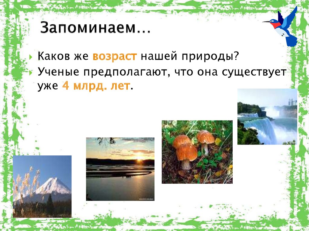 Что такое природа 2 класс