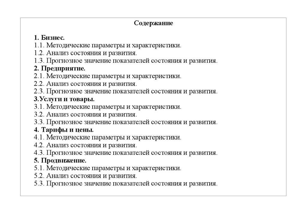 Что значит содержание проекта