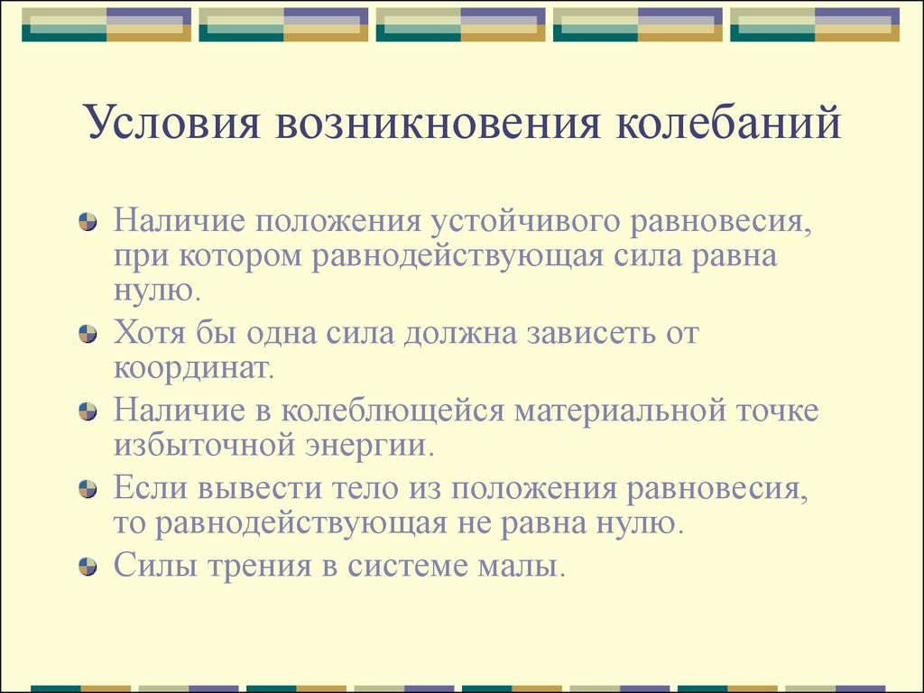 Должна зависеть. Условия возникновения колебаний. Условия, необходимые для возникновения колебаний. Основные условия возникновения колебаний. Условия возникновения вынужденных колебаний.