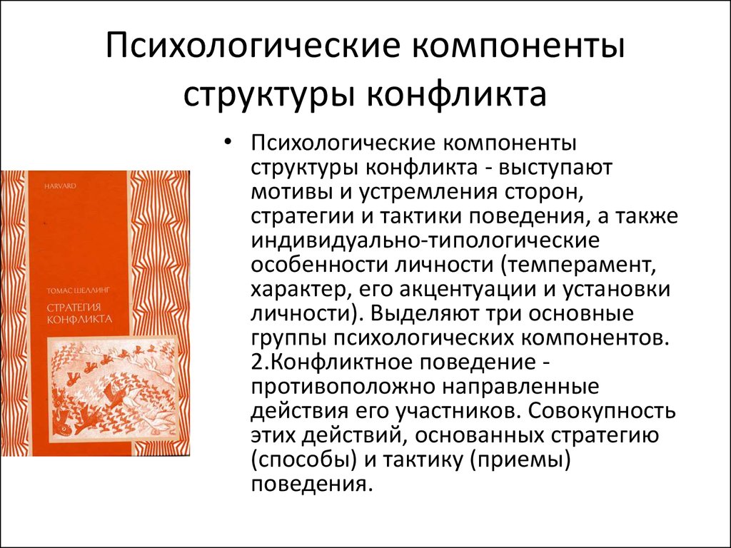 Компоненты структуры конфликта. Томас Шеллинг стратегия конфликта. Что такое личностный элемент в структуре конфликта. Психологические компоненты конфликта.