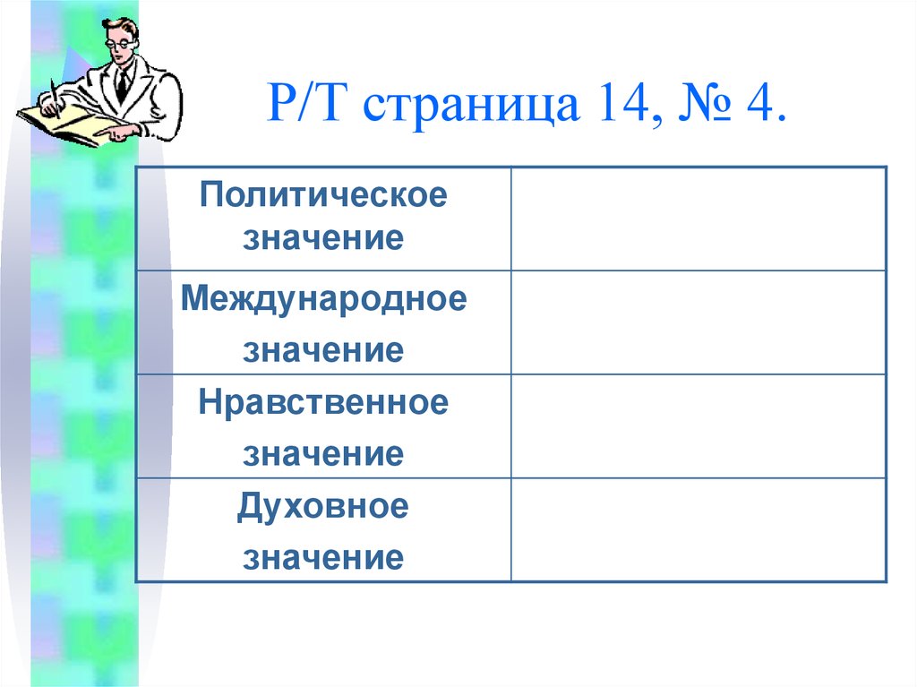 Р/Т страница 14, № 4.