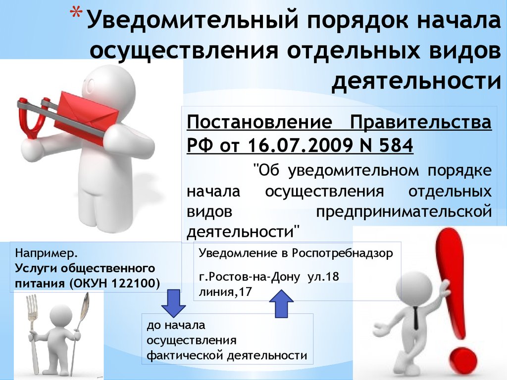 Отдельные виды работ. Уведомительный порядок это. Порядок осуществления предпринимательской деятельности. Уведомительный порядок регистрации это. Уведомительный порядок регистрации юридических лиц.