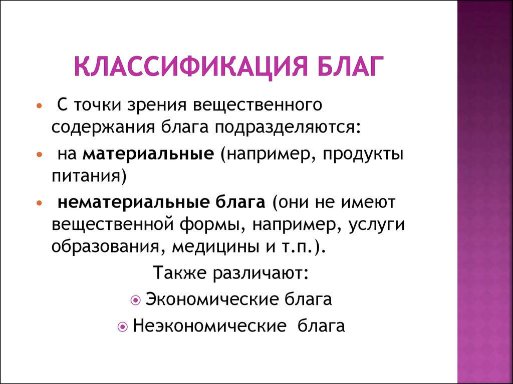 Материальные блага. Классификация благ. Блага классификация. Благо классификация. Понятие блага классификация благ.