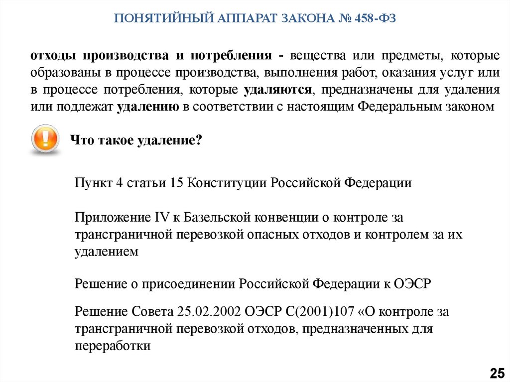 Фз об отхода производства и потребления. ФЗ 458. Закон аппарат. Понятийному аппарату закона 89-ФЗ.