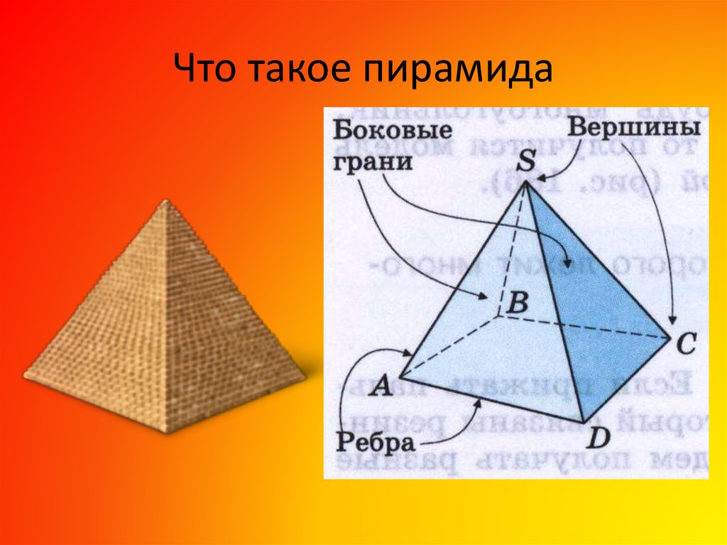 Полная поверхность пирамиды состоит из
