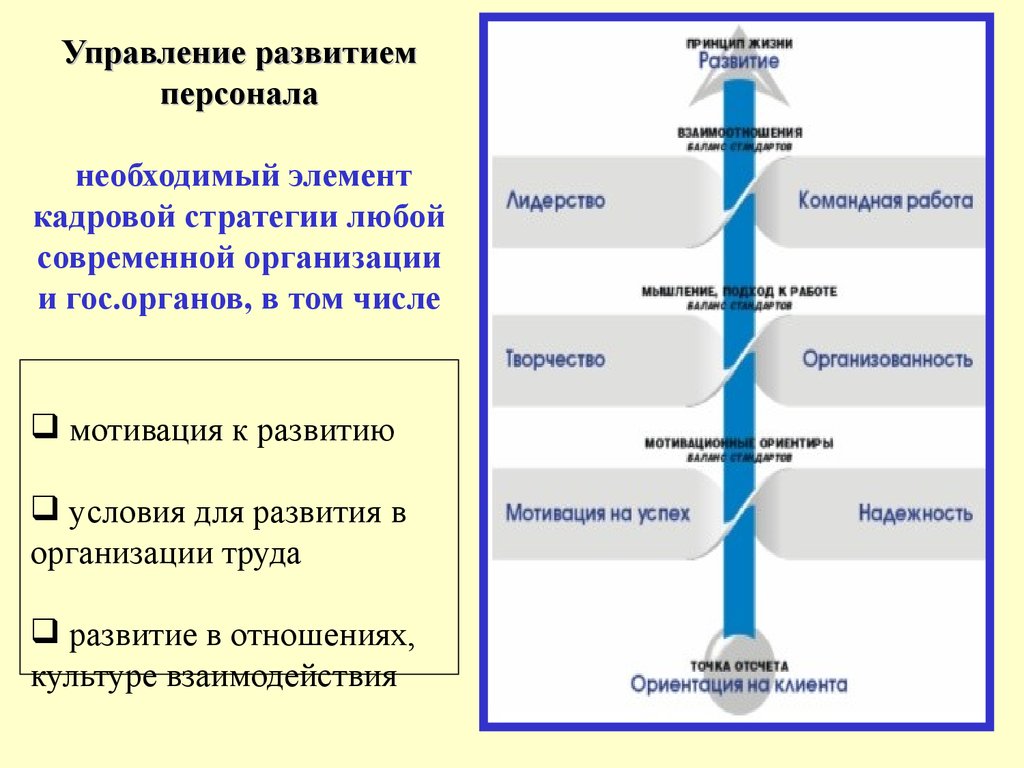 Система формирования кадров. Основные компоненты системы развития персонала. Управление развитием персонала. Стратегия организационного развития персонала. Стратегии развития персонала в современных организациях.