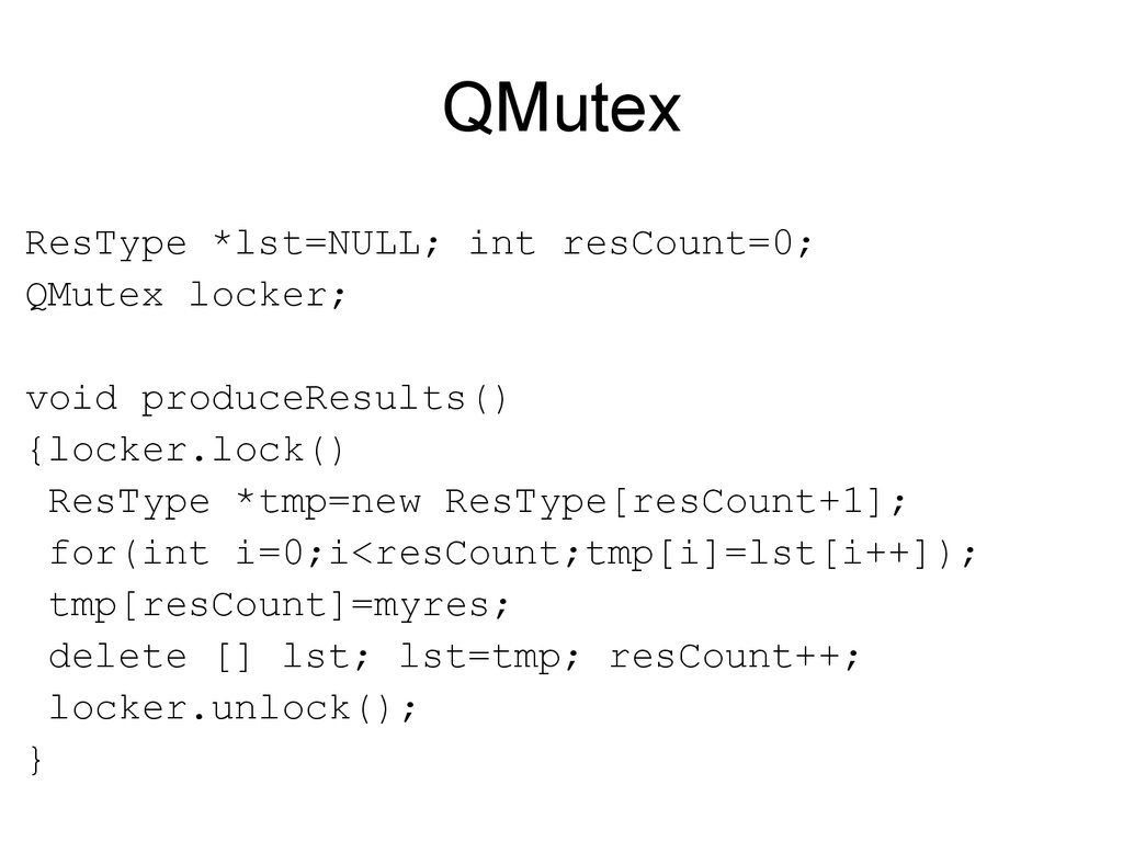 QMutex