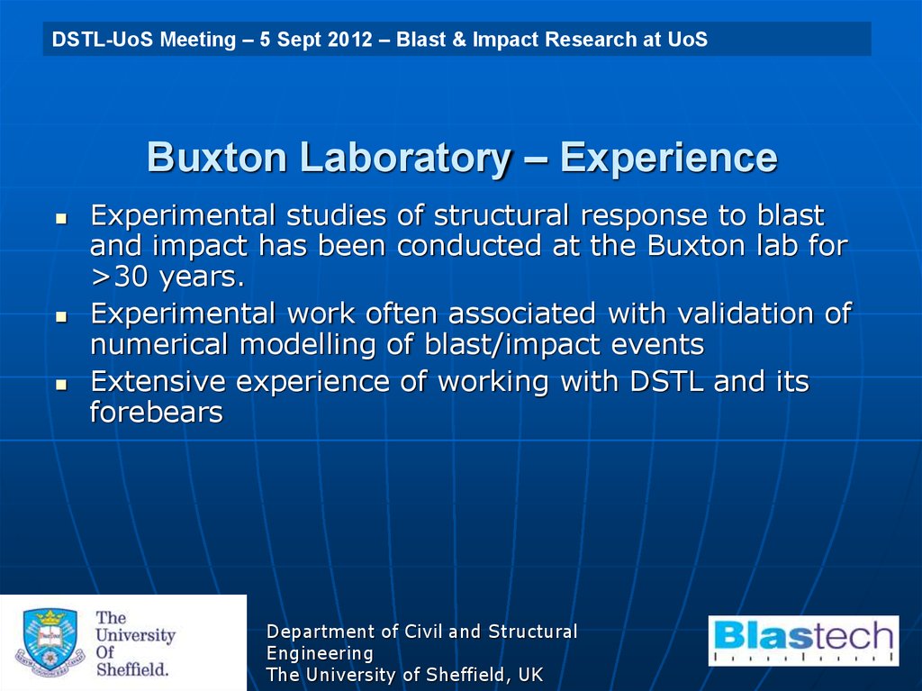 Buxton Laboratory – Experience