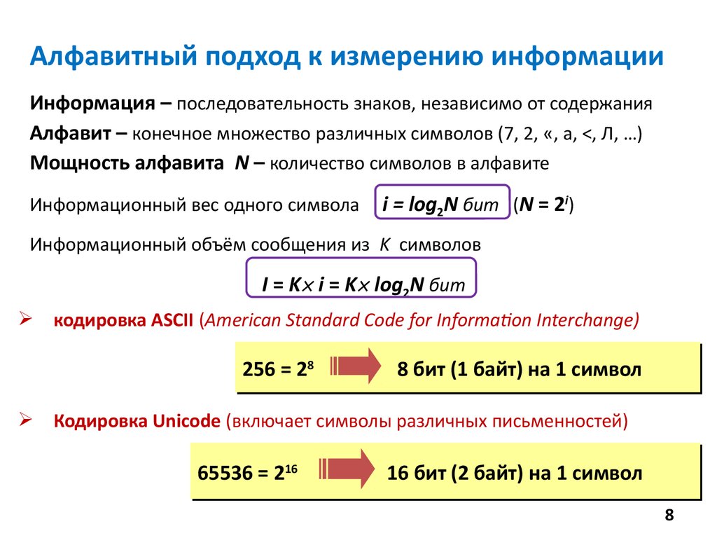 Самостоятельная работа измерение информации