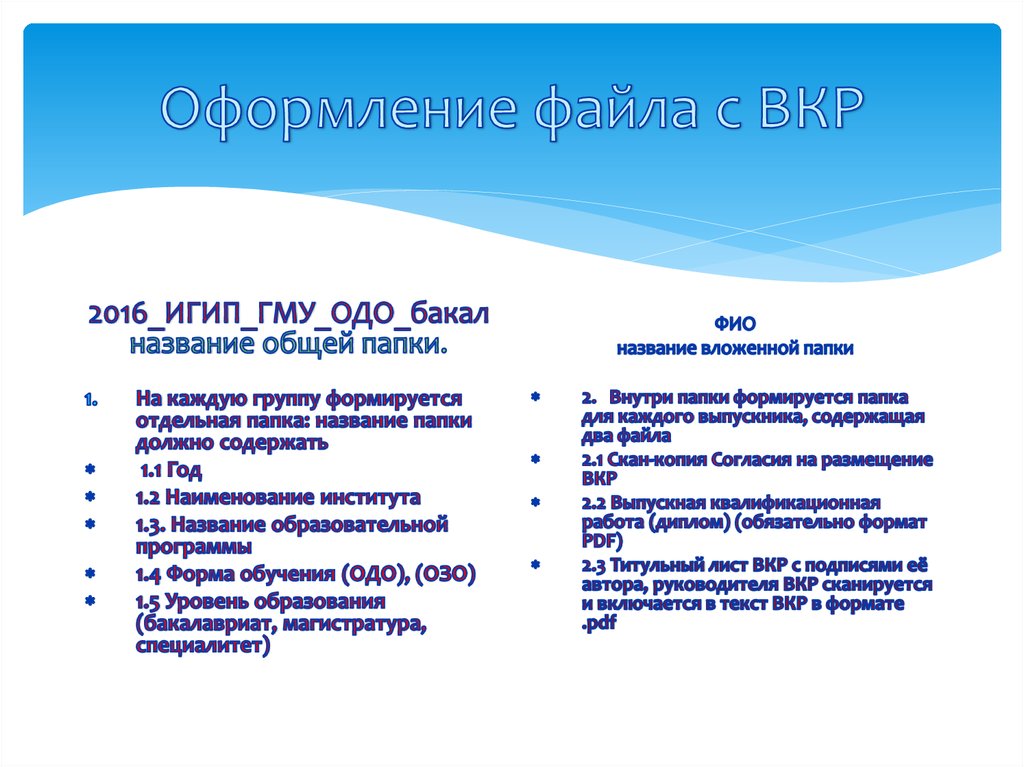 Оформление файла с ВКР